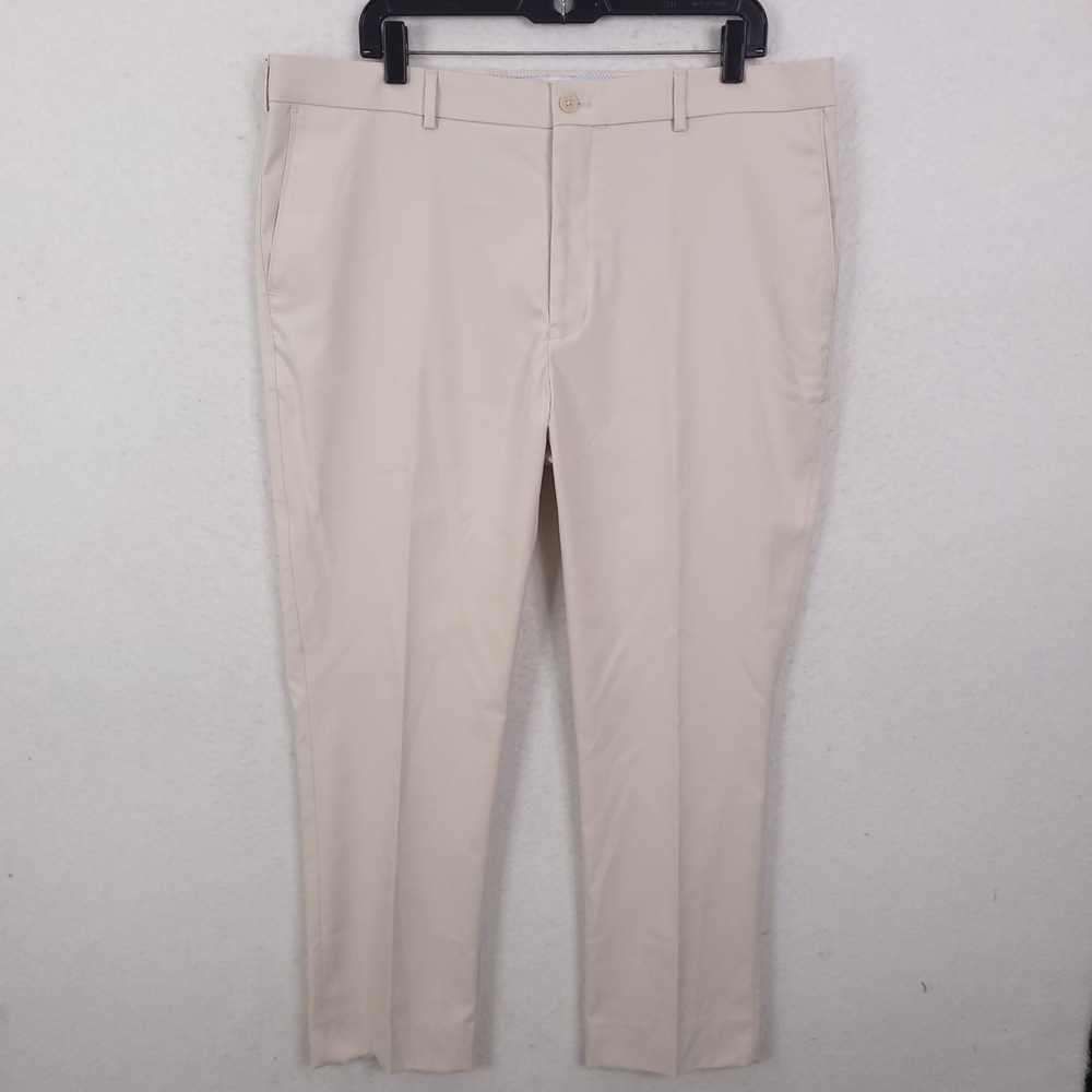 Peter Millar EB66 Pants Men 38x30 Fits 38x28 Beige Performance Golf Classic Fit